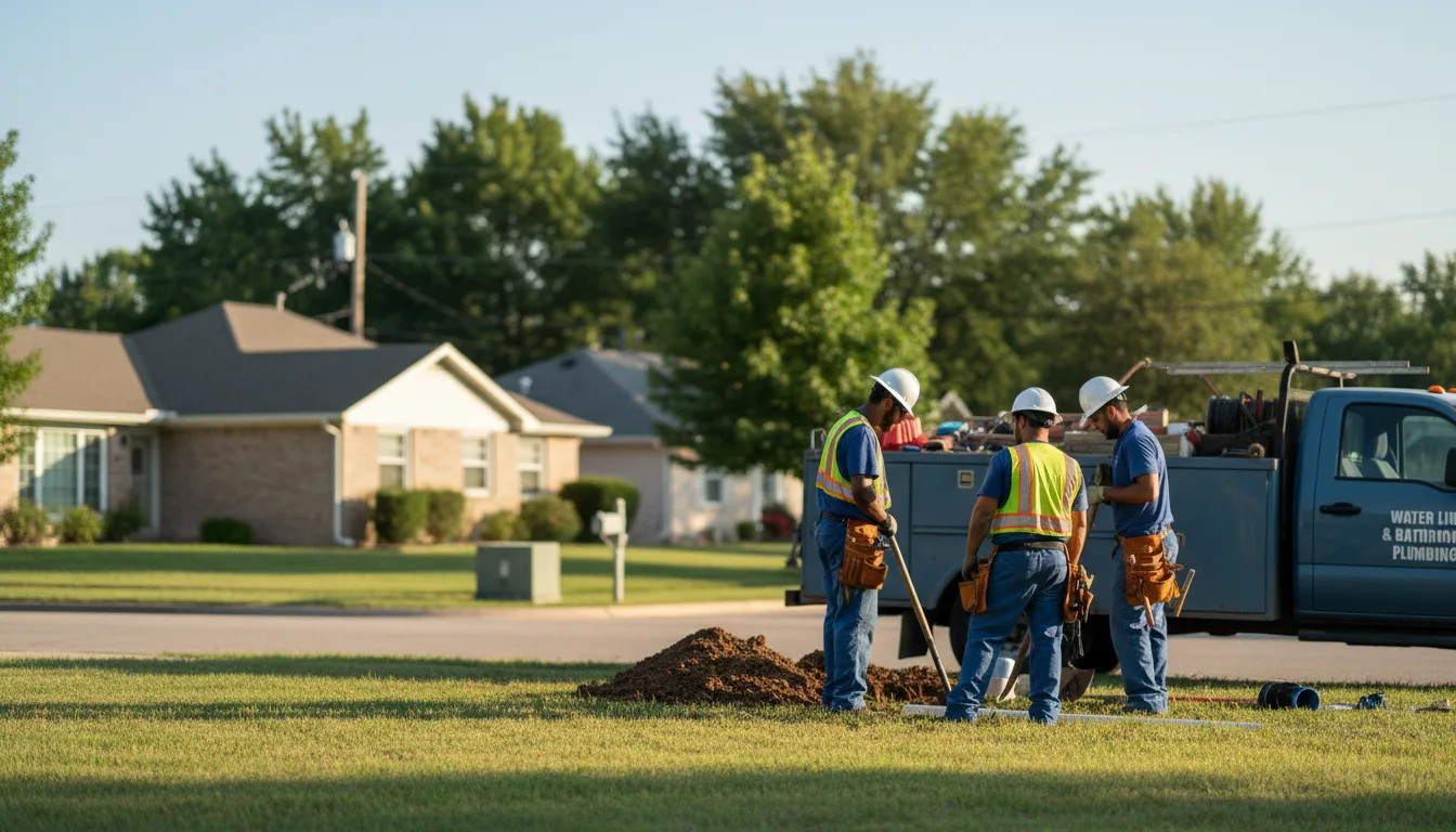 Residential water line and bathroom plumbing service in Geyser, MT